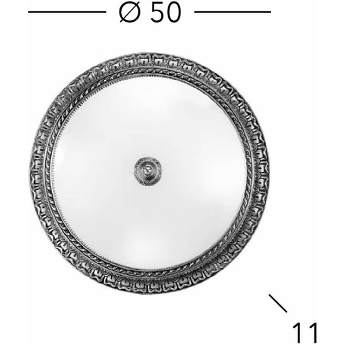 Kolarz Milady plafondlamp, Ø 50 cm, antiek messing kleur