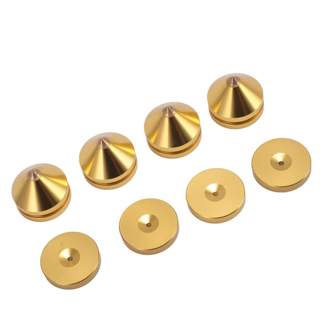 4 Stuks Luidspreker Isolatievoeten Aluminiumlegering Luidspreker Vibratie Absorberende Spike voor CD DVD Speler goud