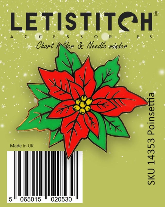 Leti Stitch Poinsettia Needle Minder 14353