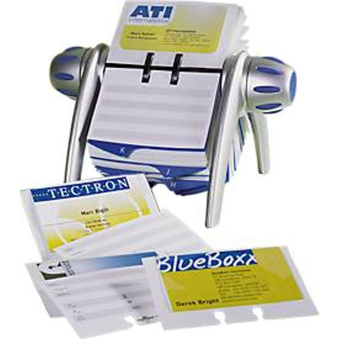 DURABLE Draaibare kaarthouder Visifix-Flip, voor 400 kaarten, aluminiumkleurig