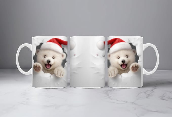 Koffiemok kerst 3D IJsbeer