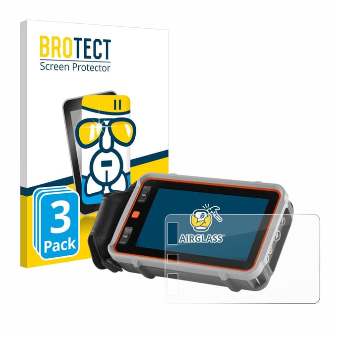 Screenprotector 3 Stuks voor Waygate Technologies Krautkrämer USM 100 Beschermglas transparant