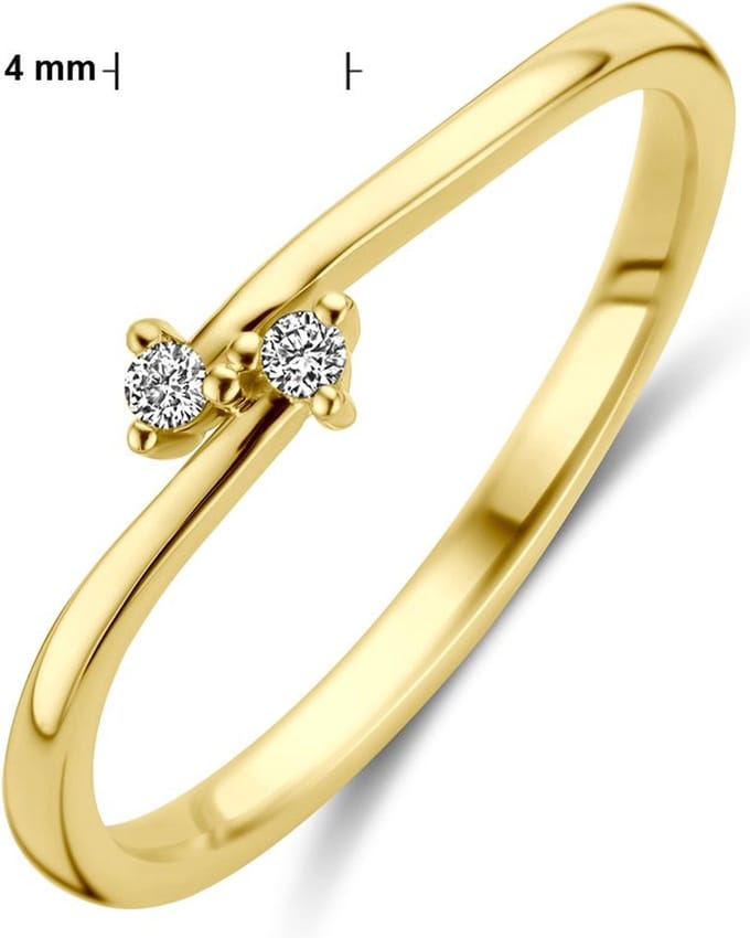 Ring Diamant 0.03Ct H Si 14K Geelgoud