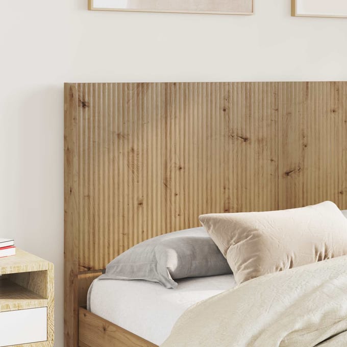 vidaXL - Hoofdbord - Artisanaal - eiken - Bewerkt - hout
