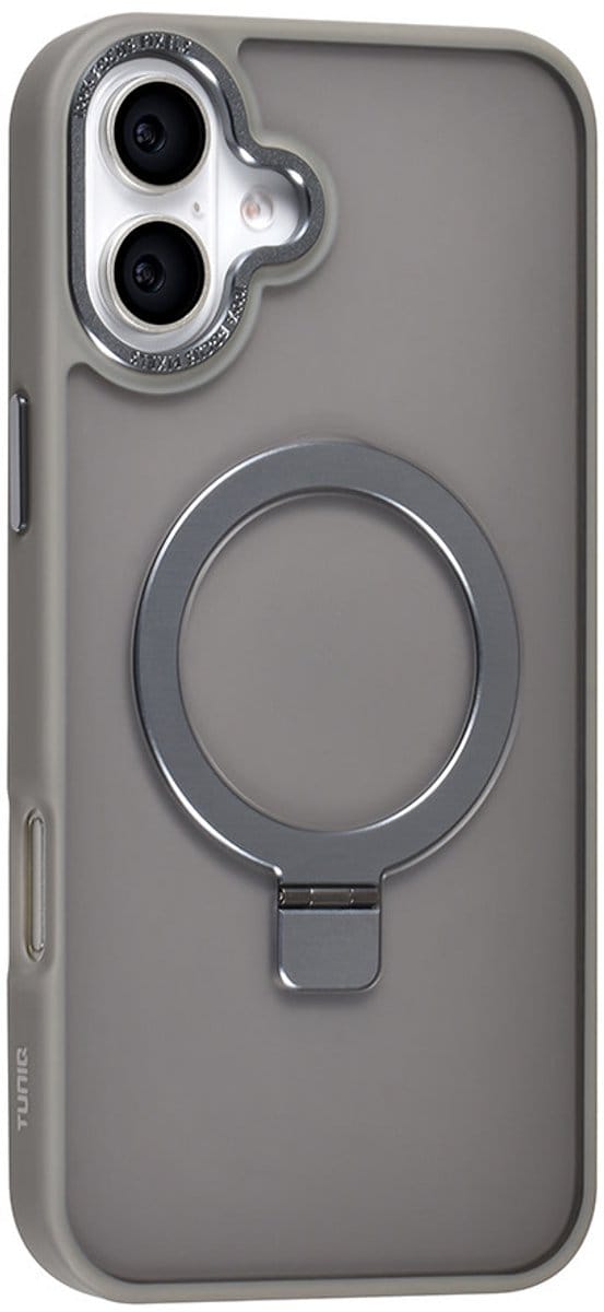 TUNIQ telefoonhoesje voor Apple iPhone 16 Plus - MagSafe siliconen backcover - Grijs