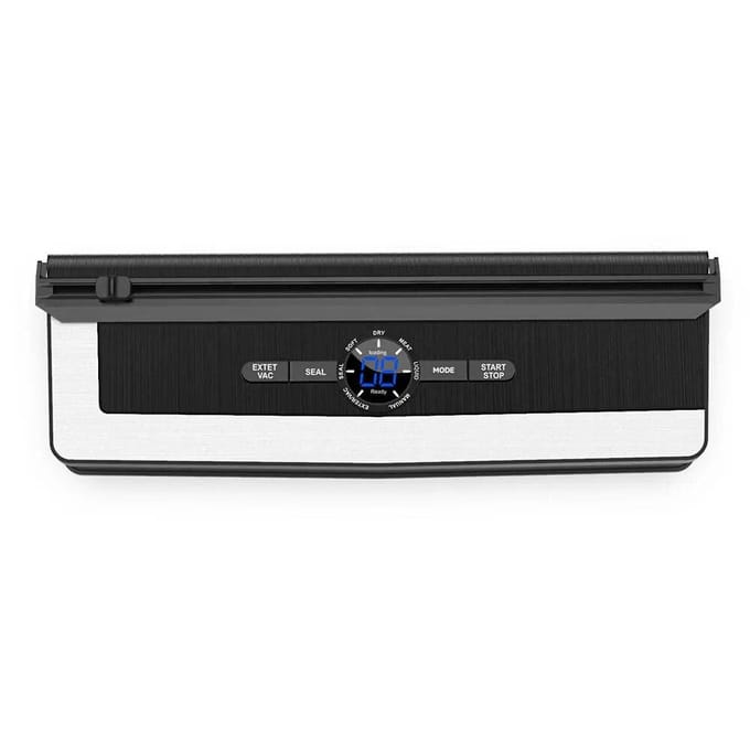 Machine de scellage sous vide 135W, pour aliments domestiques, scellage des aliments, avec affichage LED, envoyer 5 sacs sous vide EU + 5 grain pockets noir