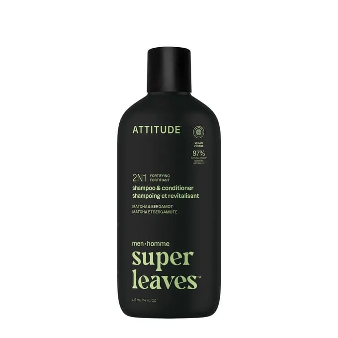 Attitude Super Leaves Men 2in1 Shampoo & Conditioner Bergamot & Matcha - 415 ml