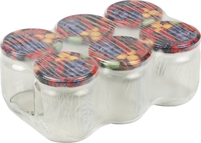 HI weckpotten/inmaakpotten met schroefdop - set 6x - 540 ml - glas