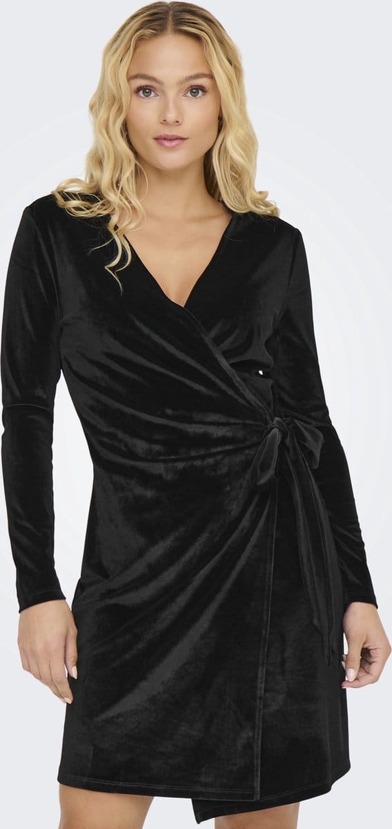 JDY - JDYSANDY L/S VELVET WRAP DRESS JRS - Dames - Mini jurken