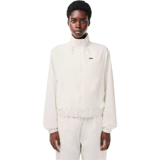 Lacoste Regenjas voor dames met een ruime pasvorm (Wit)