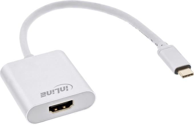 InLine USB-C - HDMI 4K 60Hz adapter | zilver | 0,20 meter