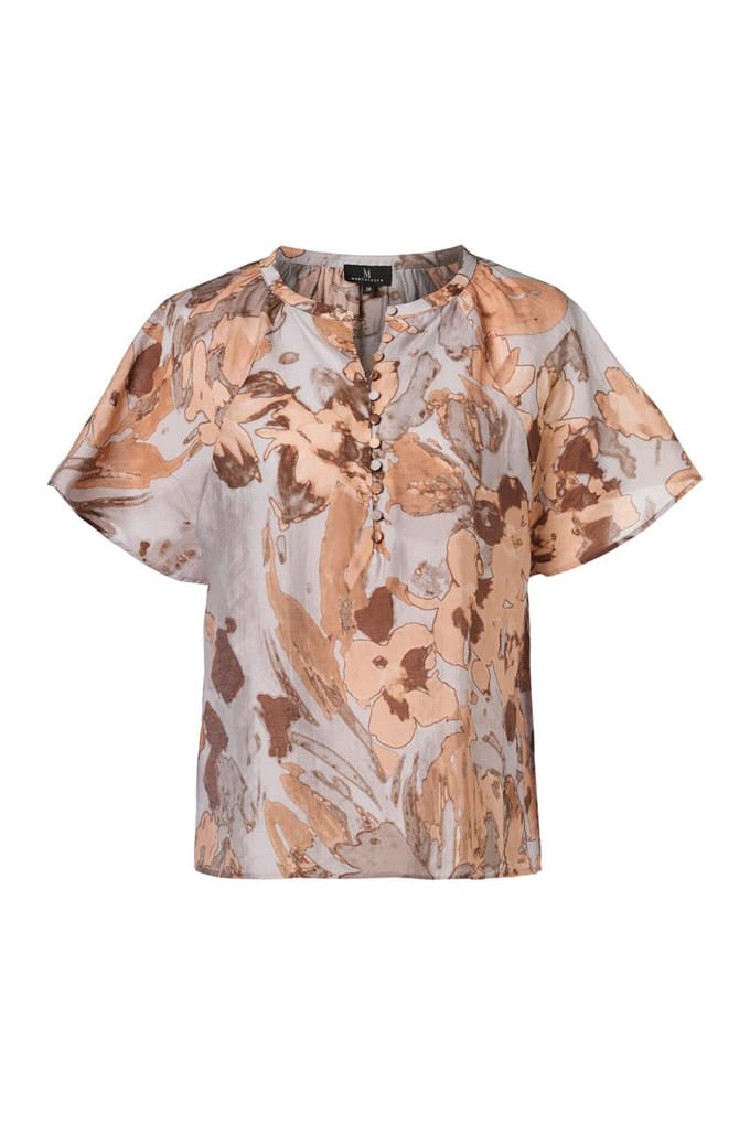 Felia Print Blouse Lichtblauw / Zand