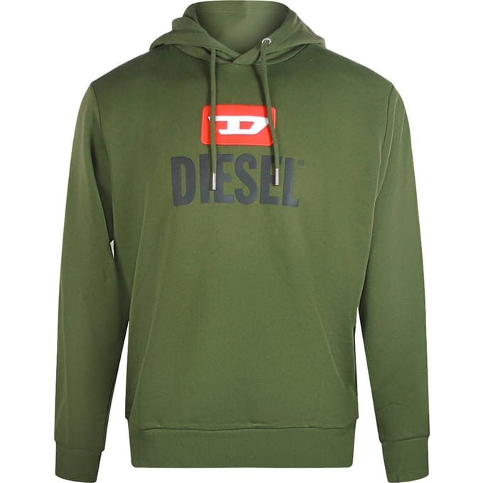 Diesel New D Logo Groene Hoodie