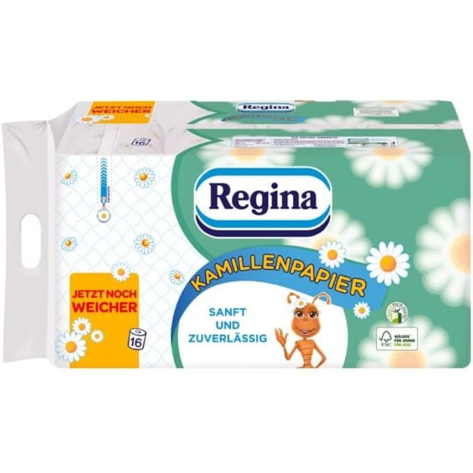 Regina toiletpapier, 3-laags, 150 vellen per rol, 16 rollen