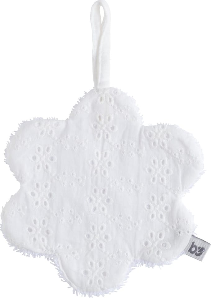 Baby's Only Gebreid speendoekje - Speenknuffel bloem Calm - Wit