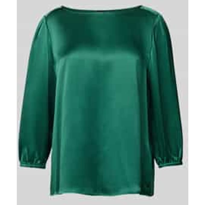 Regular fit zijden blouse met 3/4-mouwen