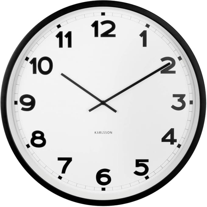 Karlsson Wandklok New Classic XL - Wit - Ø80cm - Wandklok Modern