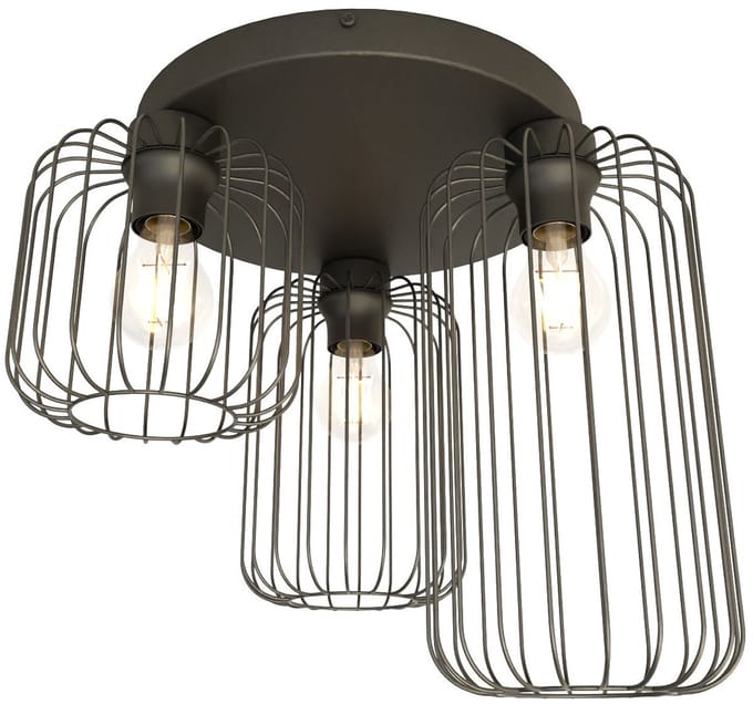 Emibig - Plafondlamp Barn 3 lichts Ø 30 cm zwart