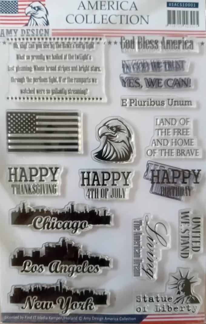 Amy Design Clear stamp USA Collection usacs10001