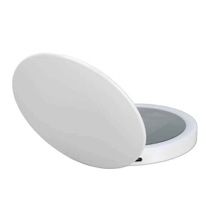 Slimme UV-spiegel Draagbare Intelligente Handheld LED Verlichte Zonnebrandcrème Make-upspiegel voor Reizen white