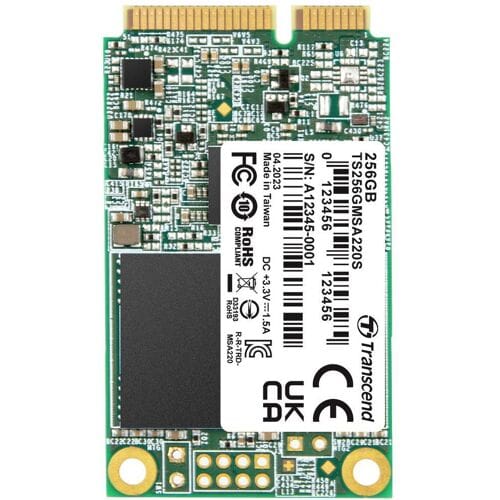 Transcend 220S 256 GB mSATA SSD harde schijf SATA 6 Gb/s Retail TS256GMSA220S