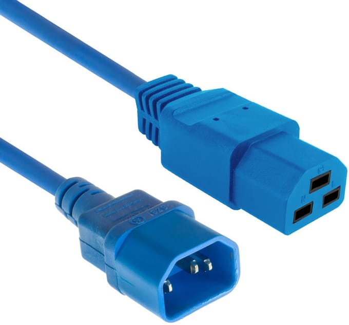 ACT Netsnoer C14 - C21 IEC60320 blauw 2 m AK5382