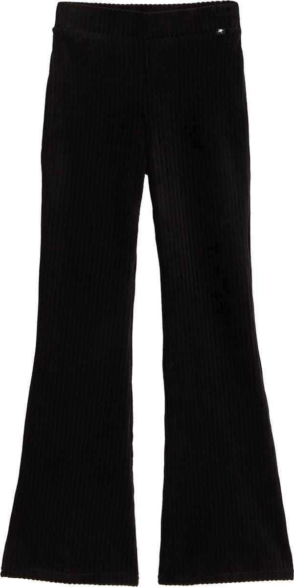 WE Fashion Meisjes velvet flared legging van ribstof