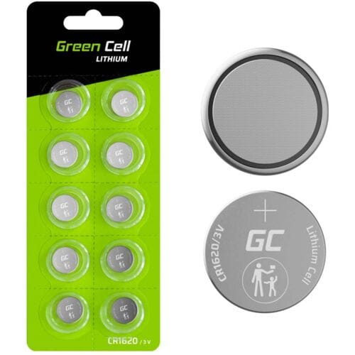 Green Cell Knoopcel CR1620 3 V 10 stuk(s) 70 mAh Lithium CR1620
