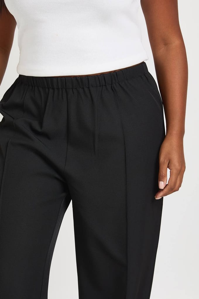 Dames Plus Boohoo Basics Getailleerde Toelopende Broek | Black | Maat: 20