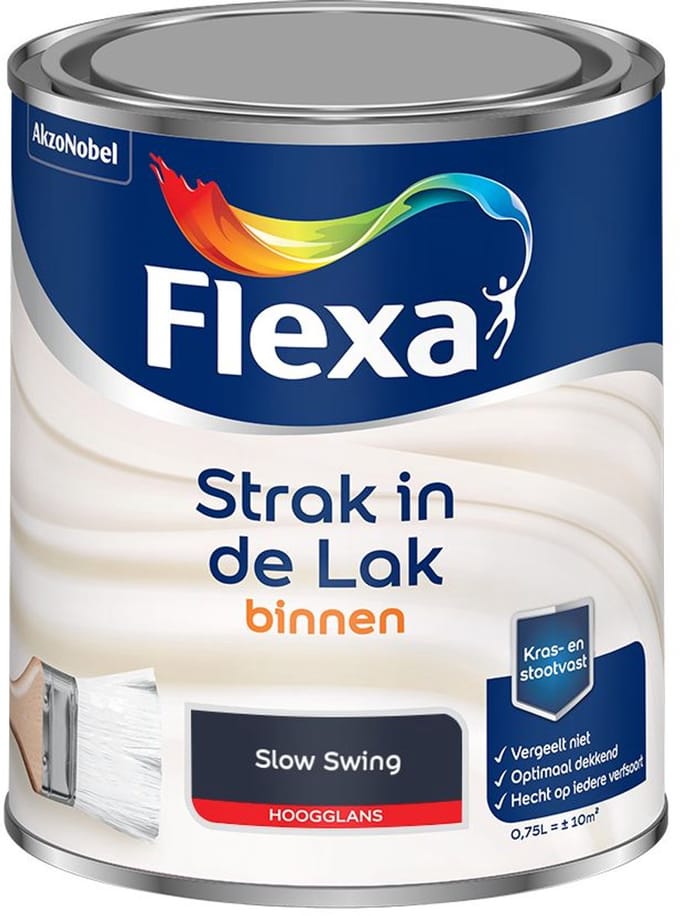Flexa - Strak In De Lak Binnenlak Hoogglans - Slow Swing - Mengverf - 750 Ml