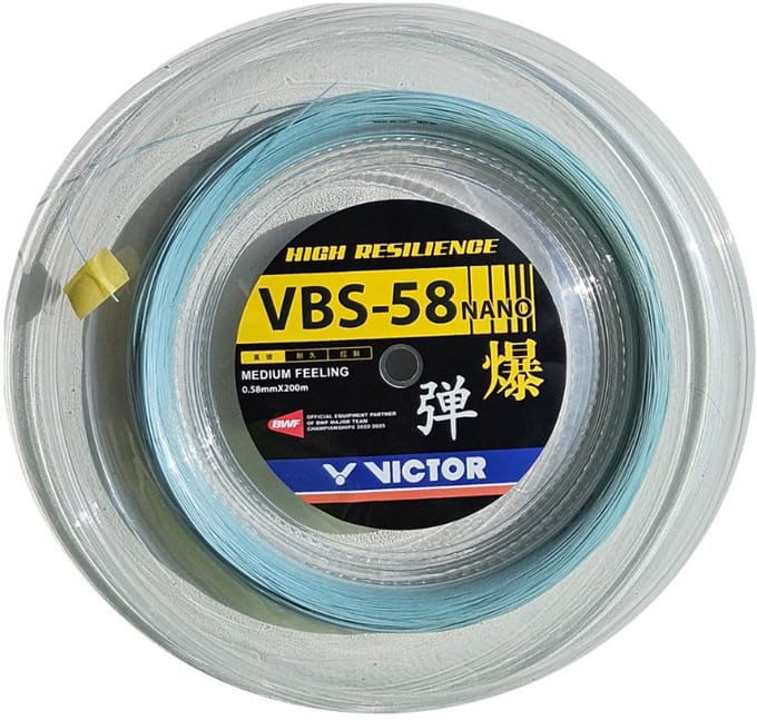 VICTOR VBS-58 Nano badmintonsnaar - coil 200m - licht blauw