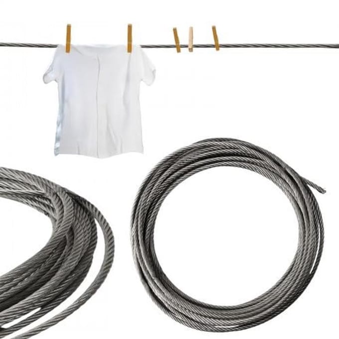 Flexibele Roestvrij Stalen Kabel 10m - Sterke Ophangdraad voor Buiten en Binnen