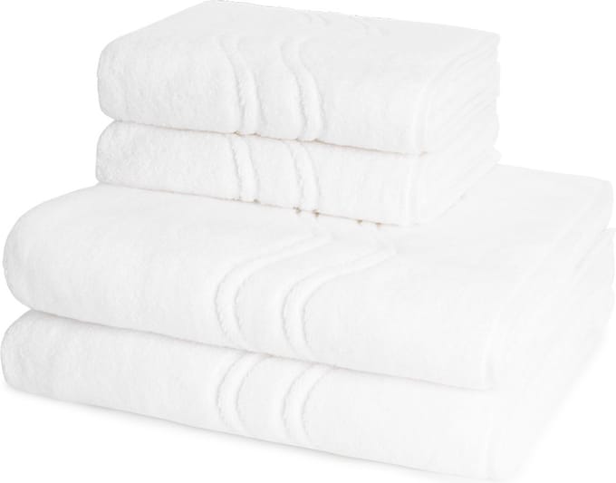 Ross Dames en Heren 2 X handdoek 2 X douchedoek - per set Cashmere feeling
