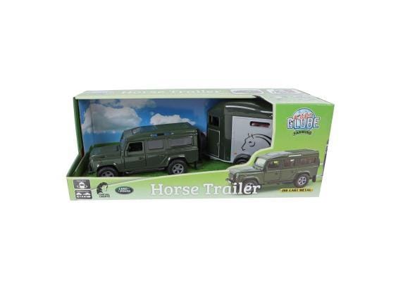 Land Rover met Cheval Liberte paardentrailer die cast pull back 26cm Voertuigen