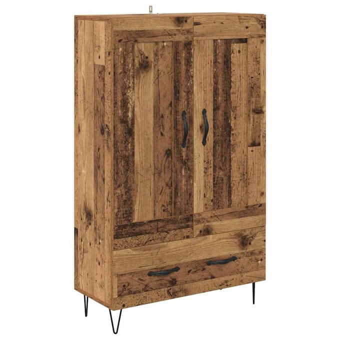 vidaXL Highboard Oud Hout 69,5 x 31 x 115 cm Bewerkt hout
