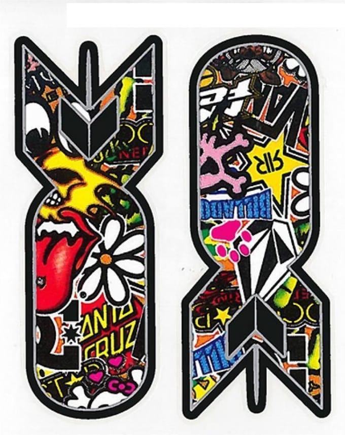 autocollant stickers bombe multicolore voor scooter cyclomoteur moto