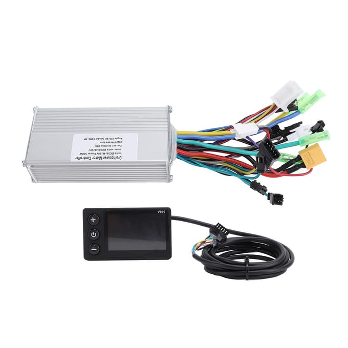36V 48V 60V 500W 28A Sinusgolf 3 Modus Borstelloze Controller V890 LCD-Display Elektrische Fiets white