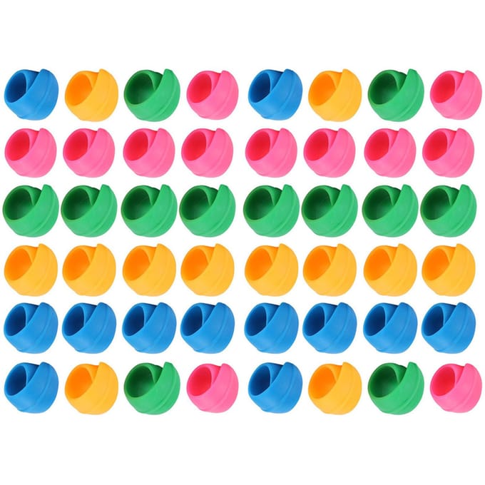 48 Stuks Siliconen Garenspoelen Saver Huggers Spoelhouders Organizer voor Naaimachine yellow