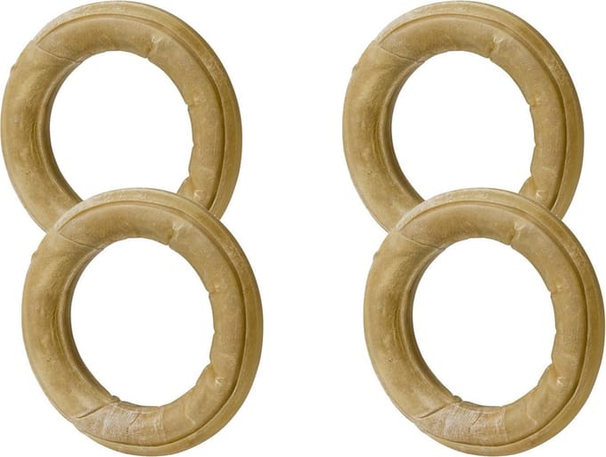 Timo Kauwring - Hondensnacks - 4 x Buffelhuid Ø 12 cm Medium