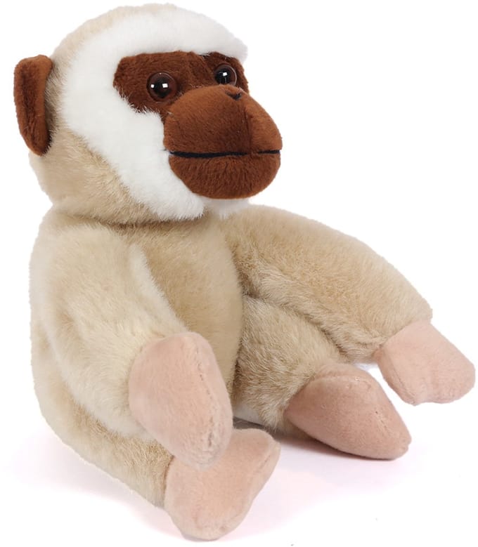 PIA Soft Toys - Pluche Knuffeldier Gibbon aap - crème - 24 cm
