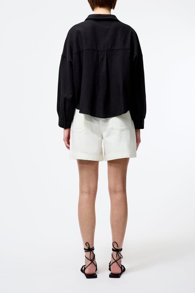 French Connection Ariette Lin Blendls Tuck Shirt Black Taglia: 8 | Magliette intime Outlet | Donna | Nero