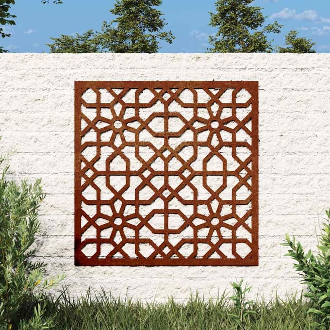 vidaXL - Wanddecoratie - tuin - Moors - ontwerp - 55x55 - cm - cortenstaal