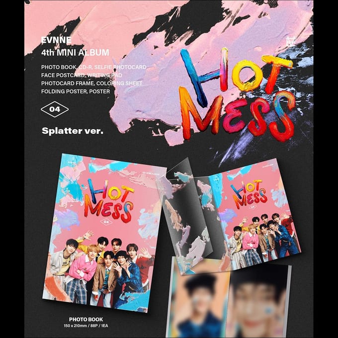EVNNE 4e mini-album HOT MESS No POB Random pink