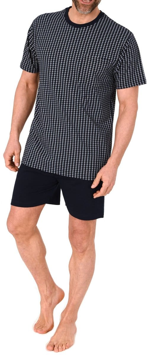 Normann heren pyjama met korte mouwen Shorty pyjama van katoen