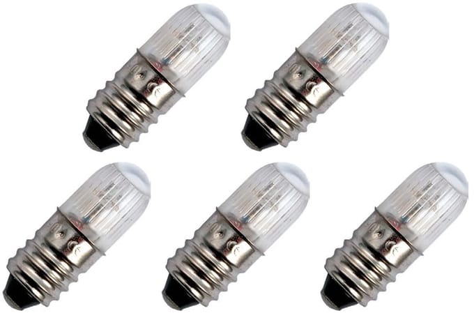 Signaallamp E10 130V - 5 stuks - T10 Neonlamp Ø10mm - 28mm - 2500K - Dimbaar - Rood