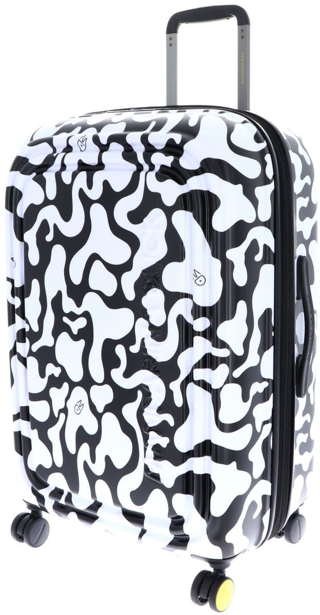 MANDARINA DUCK trolley Logoduck + Printed Exp.Trolley Moire zwart wit 69cm
