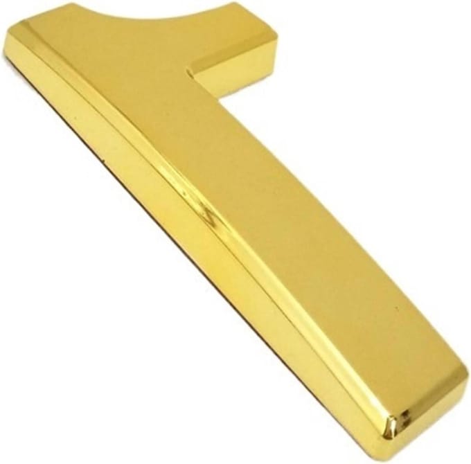Huisnummer Goud - Deurnummer Adresnummer - Huis Herkenning - Moderne Cijfers - 10 cm - Goud