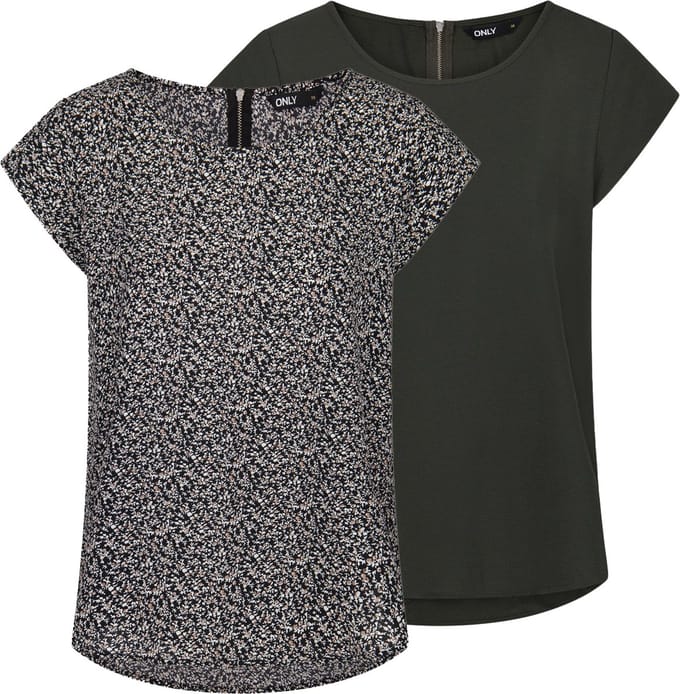 ONLY - ONLVIC LIFE S/S MIX TOP 2PK PTM - Meisjes - Blouses