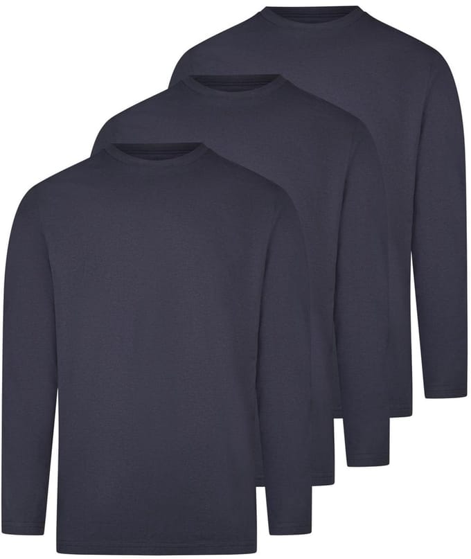 RAGMAN Heren longsleeve 3 pack Basic