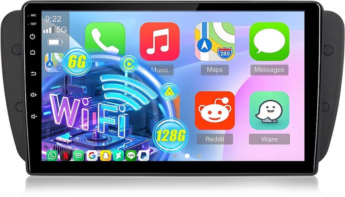 Hexinex Autoradio - Geschikt voor Seat Ibiza 2009-2013 - Android 15 - 9 Inch HD Touchscreen - 8-Core Snapdragon 6+128GB - Interne Koeling - Apple CarPlay & Android Auto - GPS, WiFi, Bluetooth